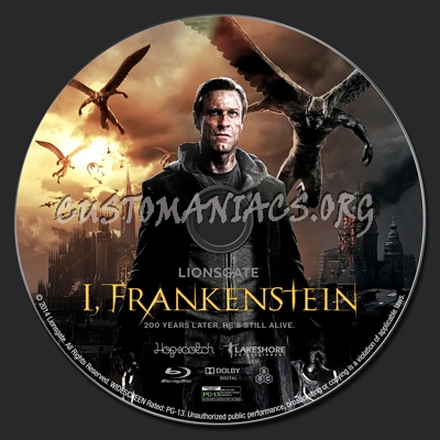 I, Frankenstein blu-ray label