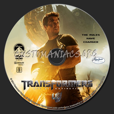 Transformers: Age of Extinction dvd label