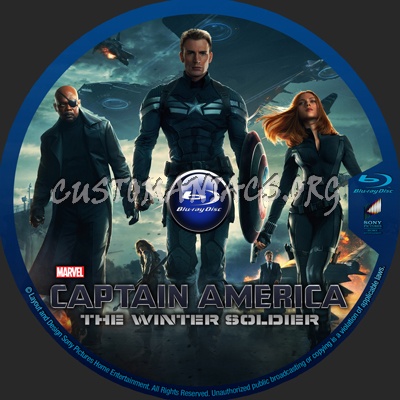 Captain America - The Winter Soldier blu-ray label
