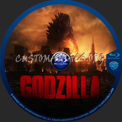 Godzilla (2014) blu-ray label