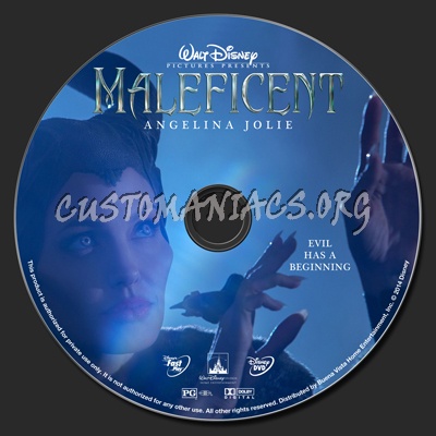 Maleficent dvd label