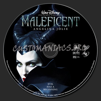 Maleficent dvd label