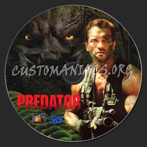 Predator 3D blu-ray label