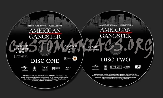 American Gangster dvd label