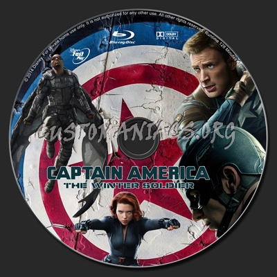 Captain America: The Winter Soldier blu-ray label