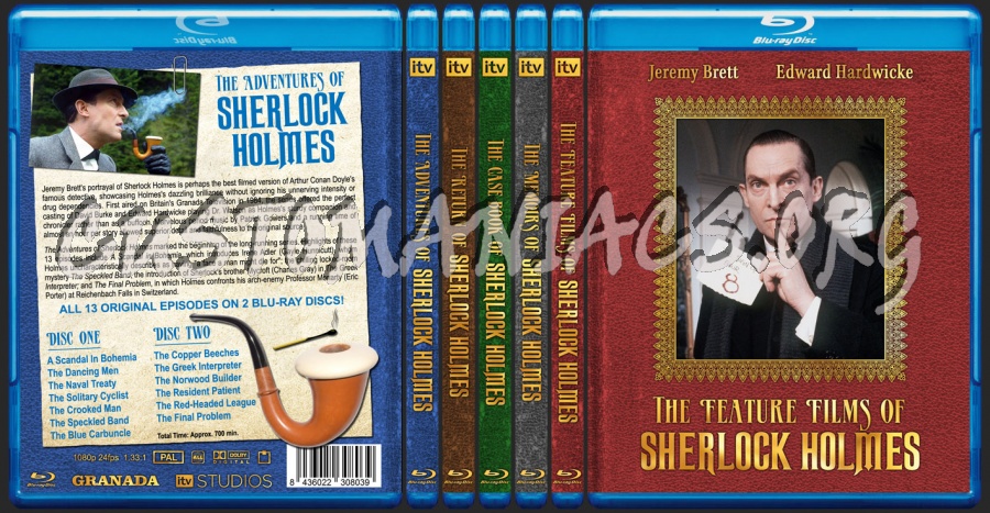 ITV/Granada Sherlock Holmes Blu-ray Set blu-ray cover