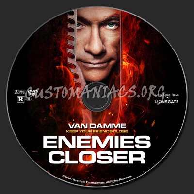 Enemies Closer (2013) dvd label