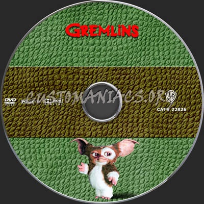 Gremlins 1 & 2 dvd label