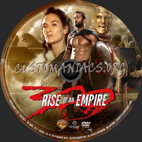 300: Rise of an Empire (2014) dvd label