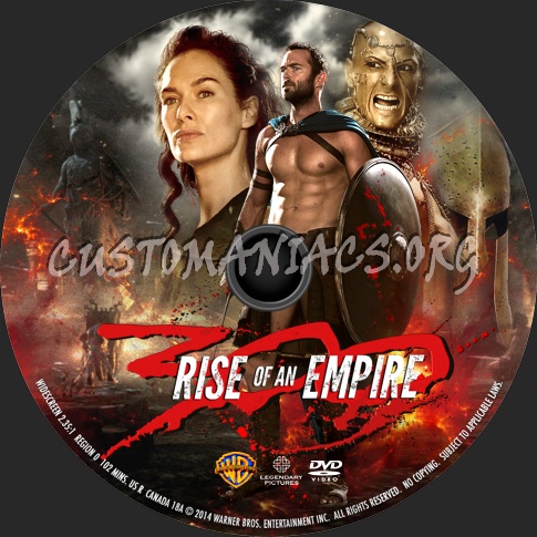 300: Rise of an Empire (2014) dvd label