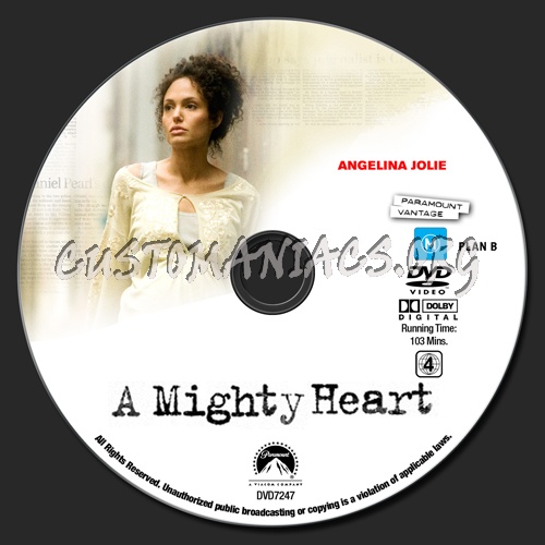 A Mighty Heart dvd label