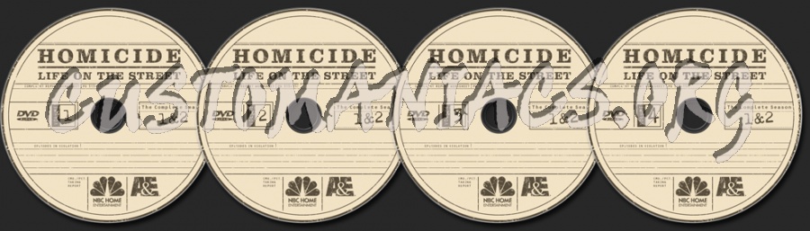 Homicide Season 1&2 dvd label