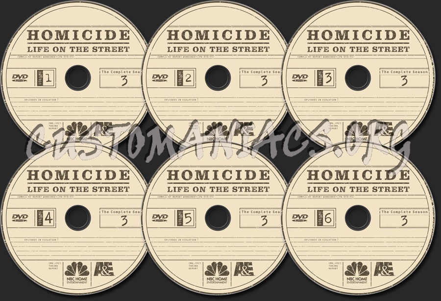 Homicide Season 3 dvd label