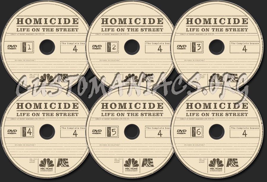 Homicide Season 4 dvd label