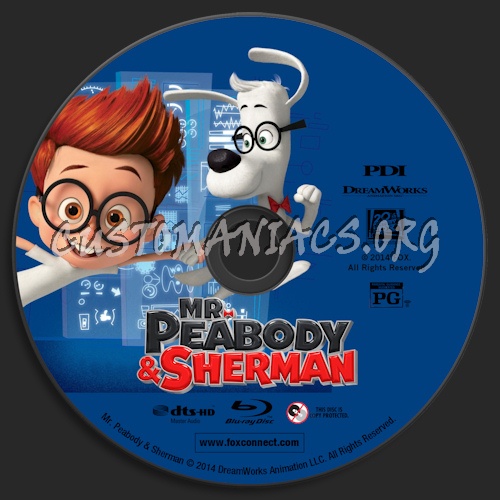 Mr. Peabody & Sherman blu-ray label