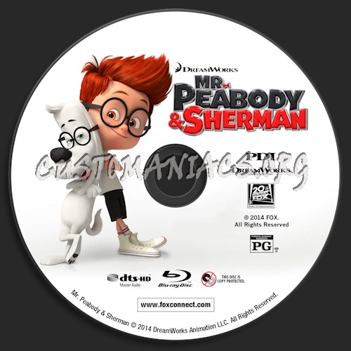 Mr. Peabody & Sherman blu-ray label