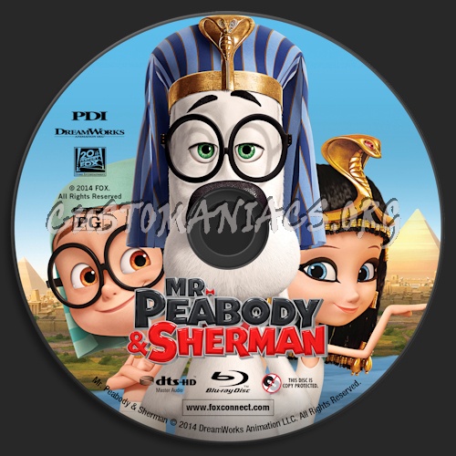 Mr. Peabody & Sherman blu-ray label