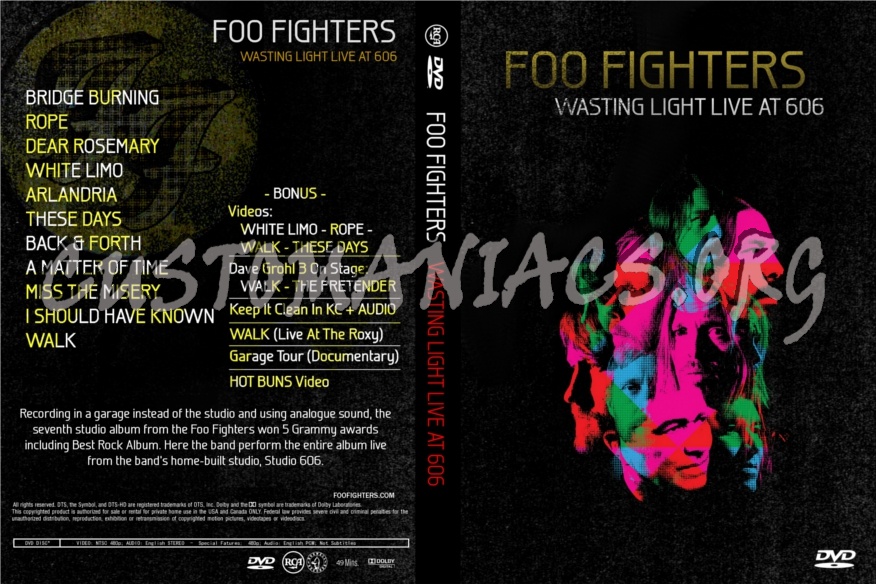 Foo Fighters Wasting Light Live At 606 dvd cover