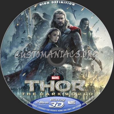 Thor: The Dark World (2D+3D) blu-ray label