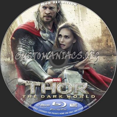 Thor: The Dark World (2D+3D) blu-ray label