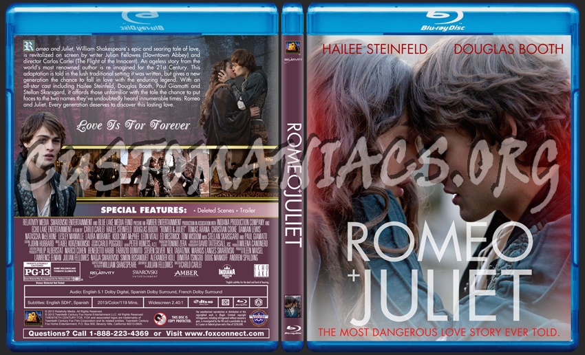 Romeo & Juliet (2013) dvd cover