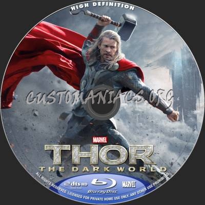 Thor: The Dark World (2D+3D) blu-ray label