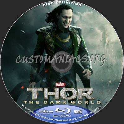 Thor: The Dark World (2D+3D) blu-ray label