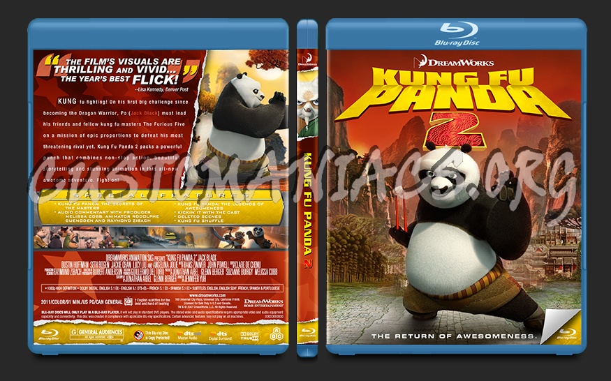 Kung Fu Panda 2 blu-ray cover