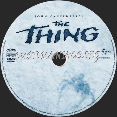 The Thing dvd label