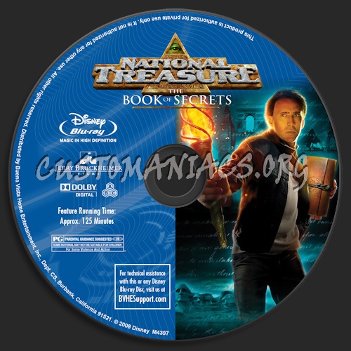 National Treasure 2 - Book Of Secrets blu-ray label