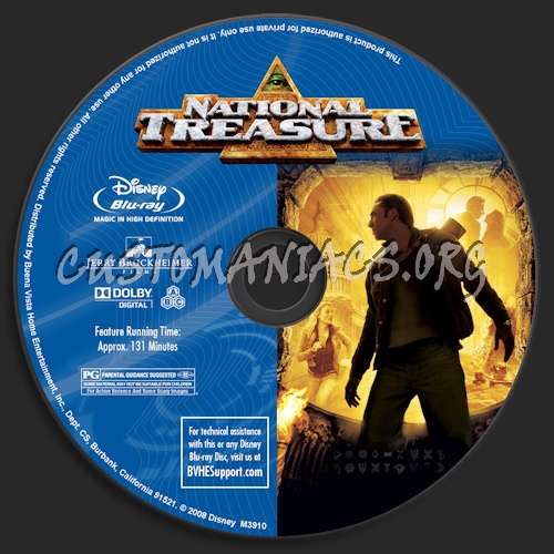 National Treasure blu-ray label