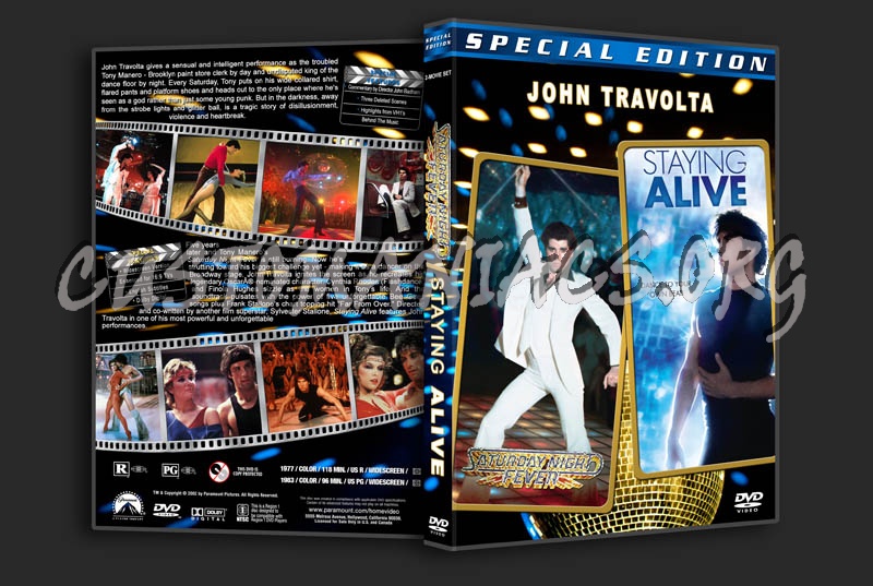 Saturday Night Fever / Staying Alive Double dvd cover