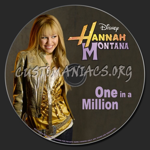 Hannah Montana One in a Million dvd label