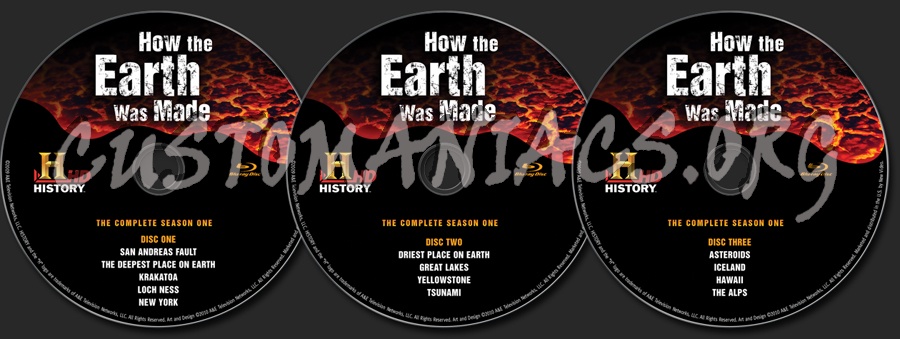 How the Earth Was Made Season 1 blu-ray label