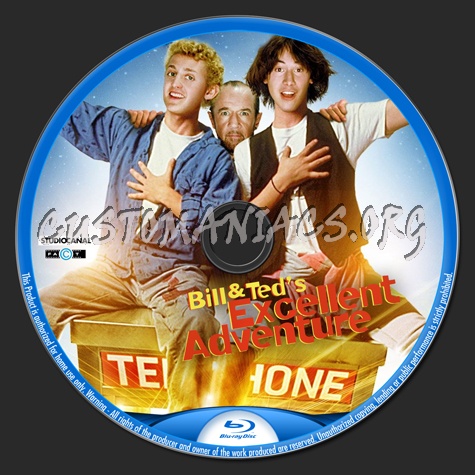Bill & Ted's Excellent Adventure blu-ray label