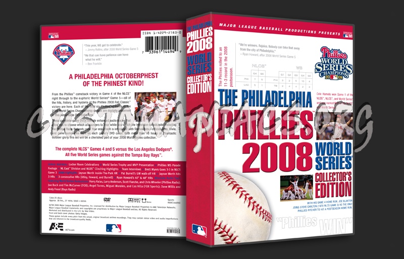 The Philadelphia Phillies 2008 World Series Collector's Edition dvd cover
