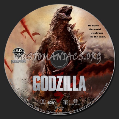 Godzilla (2014) dvd label