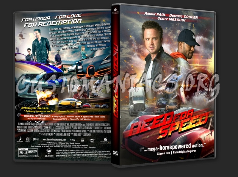 Need For Speed (2014) dvd cover