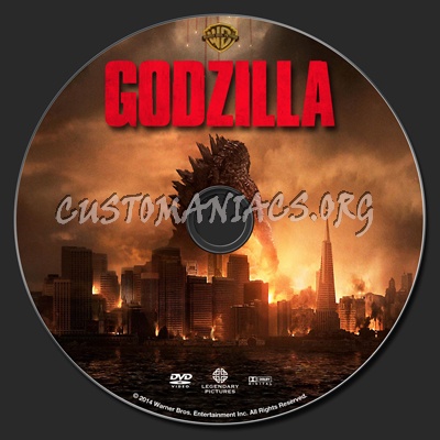 Godzilla (2014) dvd label