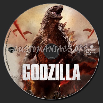 Godzilla (2014) blu-ray label