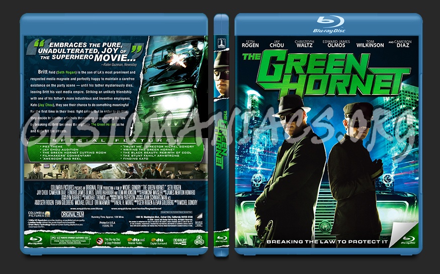 The Green Hornet blu-ray cover