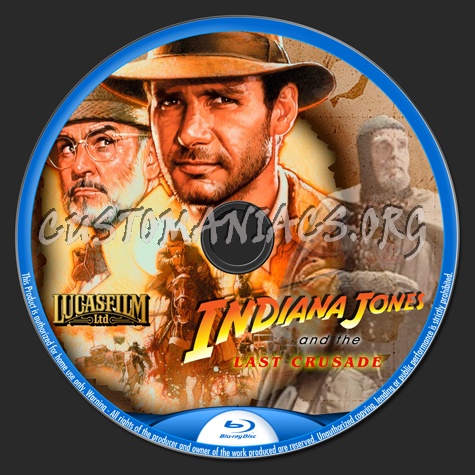 Indiana Jones And The Last Crusade blu-ray label