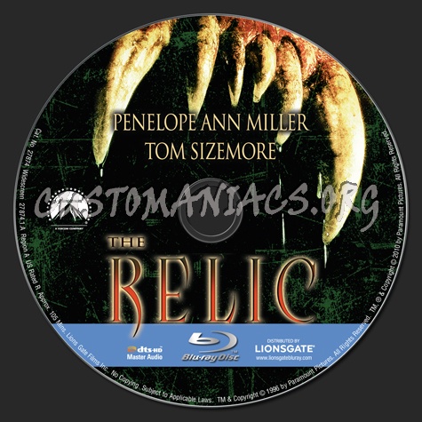 The Relic blu-ray label
