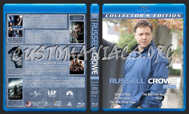 Russell Crowe Collection - Set 4 blu-ray cover