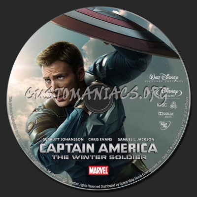 Captain America: The Winter Soldier blu-ray label