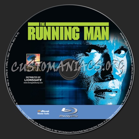 The Running Man blu-ray label