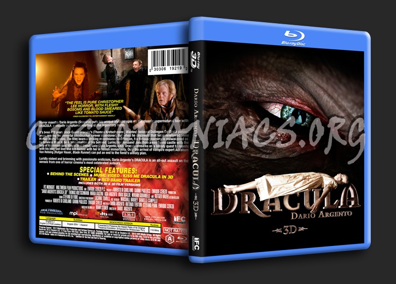 Argento's Dracula 3D blu-ray cover