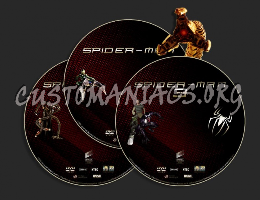 Spider-man Triology dvd label
