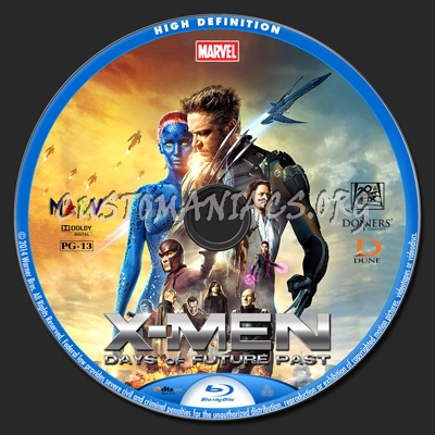 X-Men: Days of Future Past blu-ray label