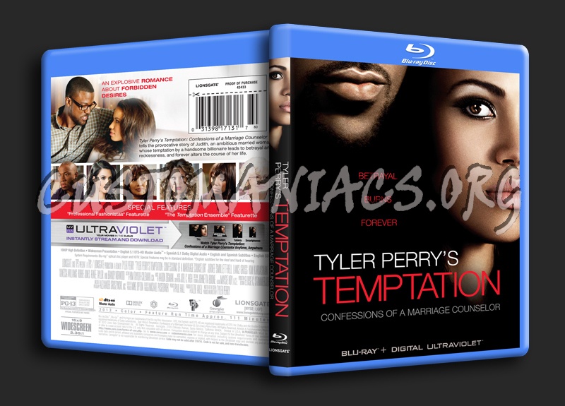 Tyler Perry's Temptation Confession of a Marriage Counselor blu-ray cover